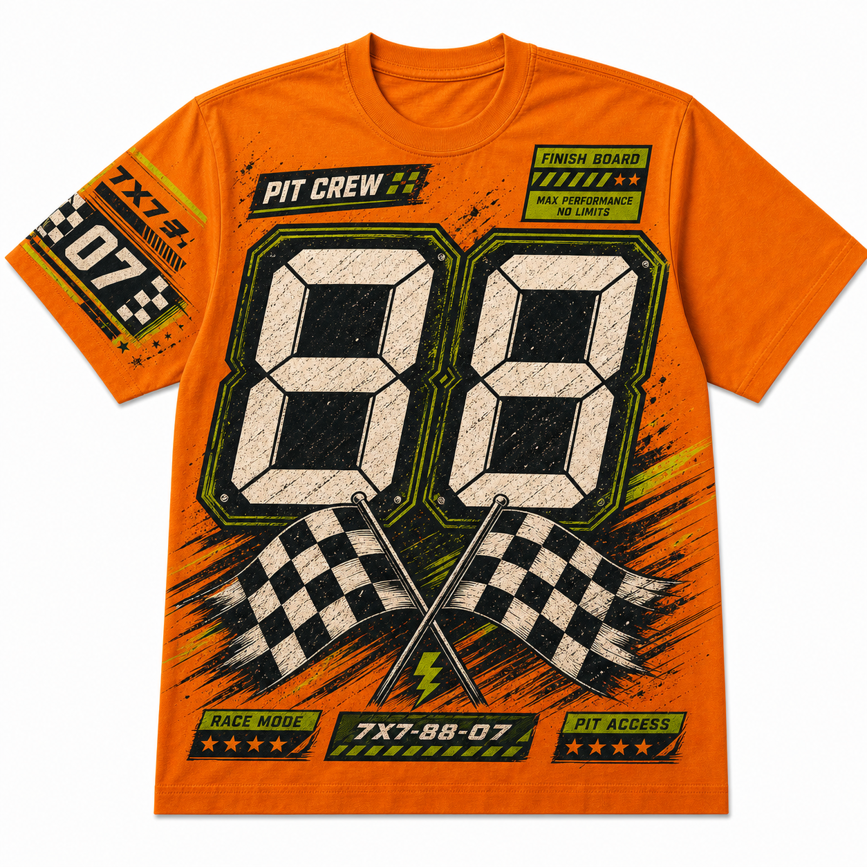 Orange 88 Race Cotton T-Shirt
