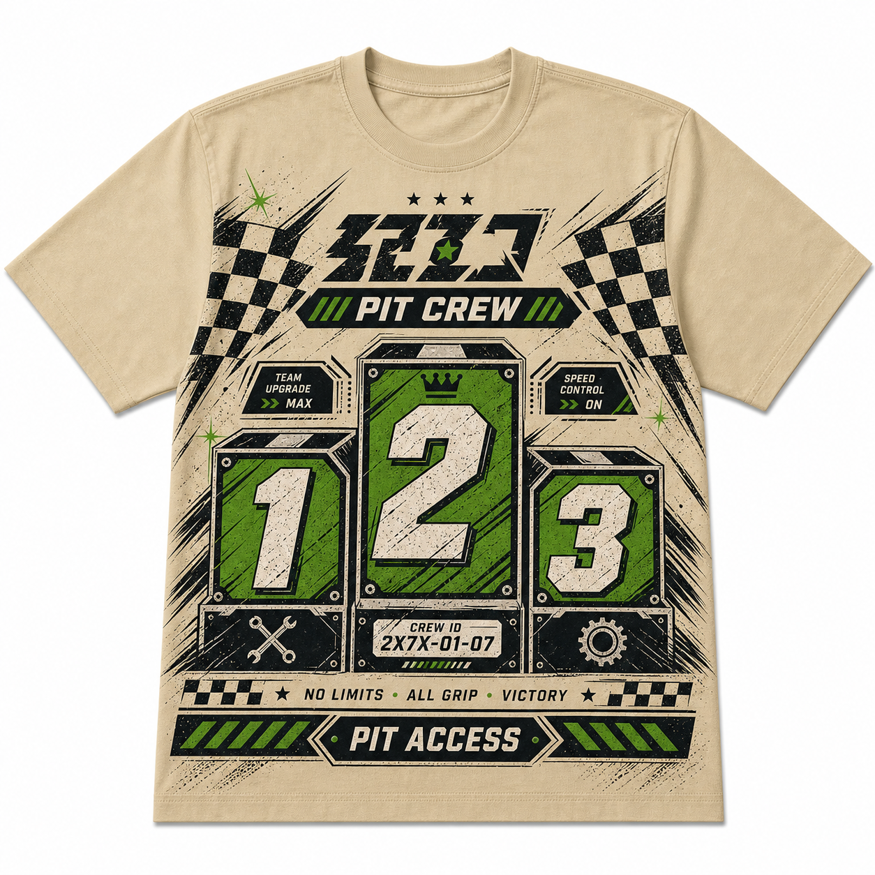 Green Pit Access Cotton T-Shirt