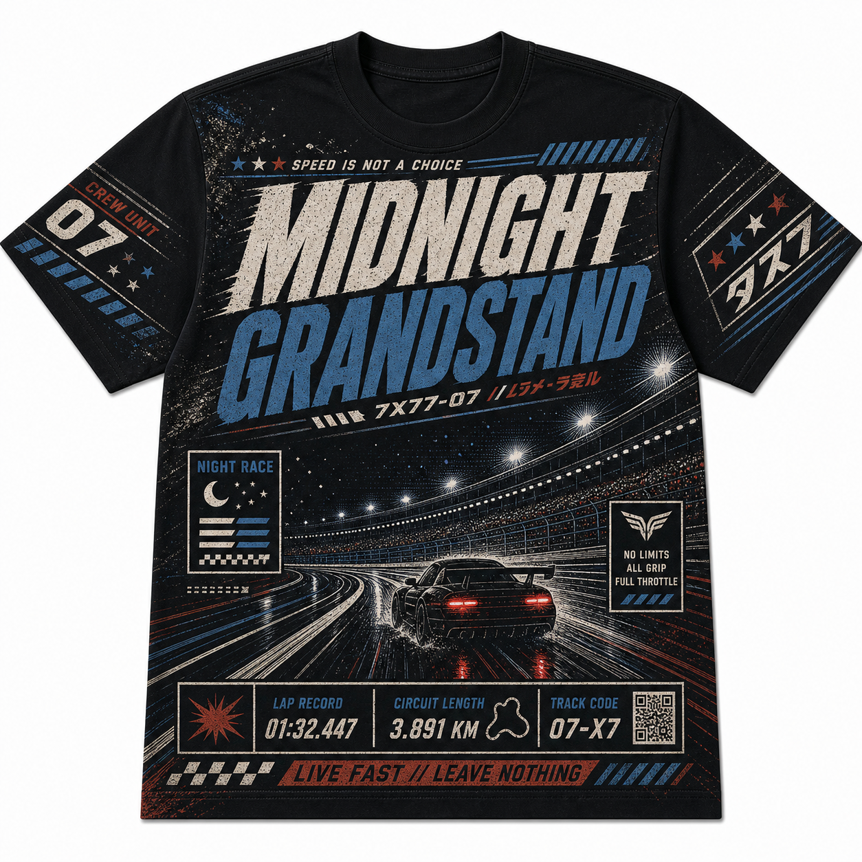 Midnight Grandstand Cotton T-Shirt