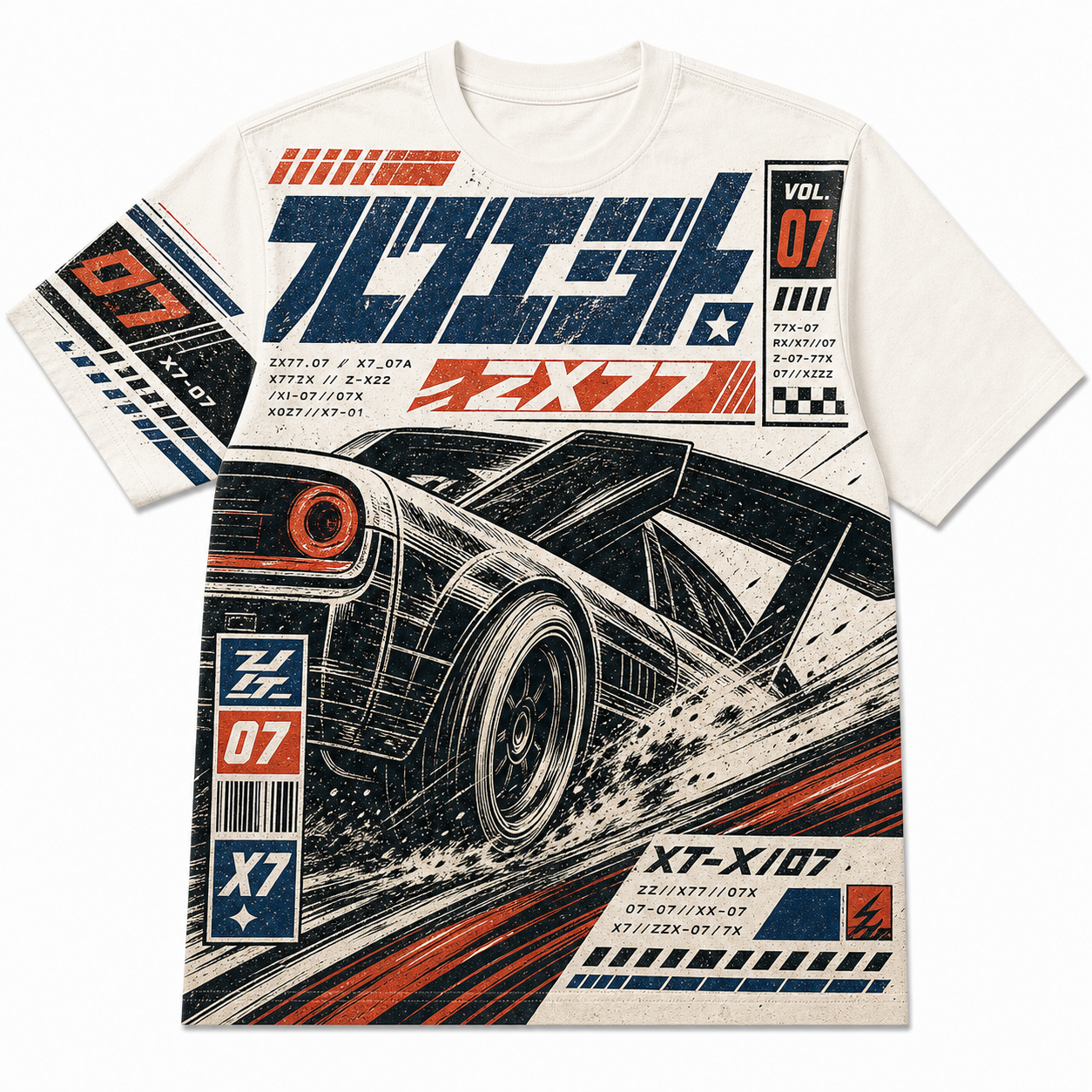 White Drift Poster Cotton T-Shirt