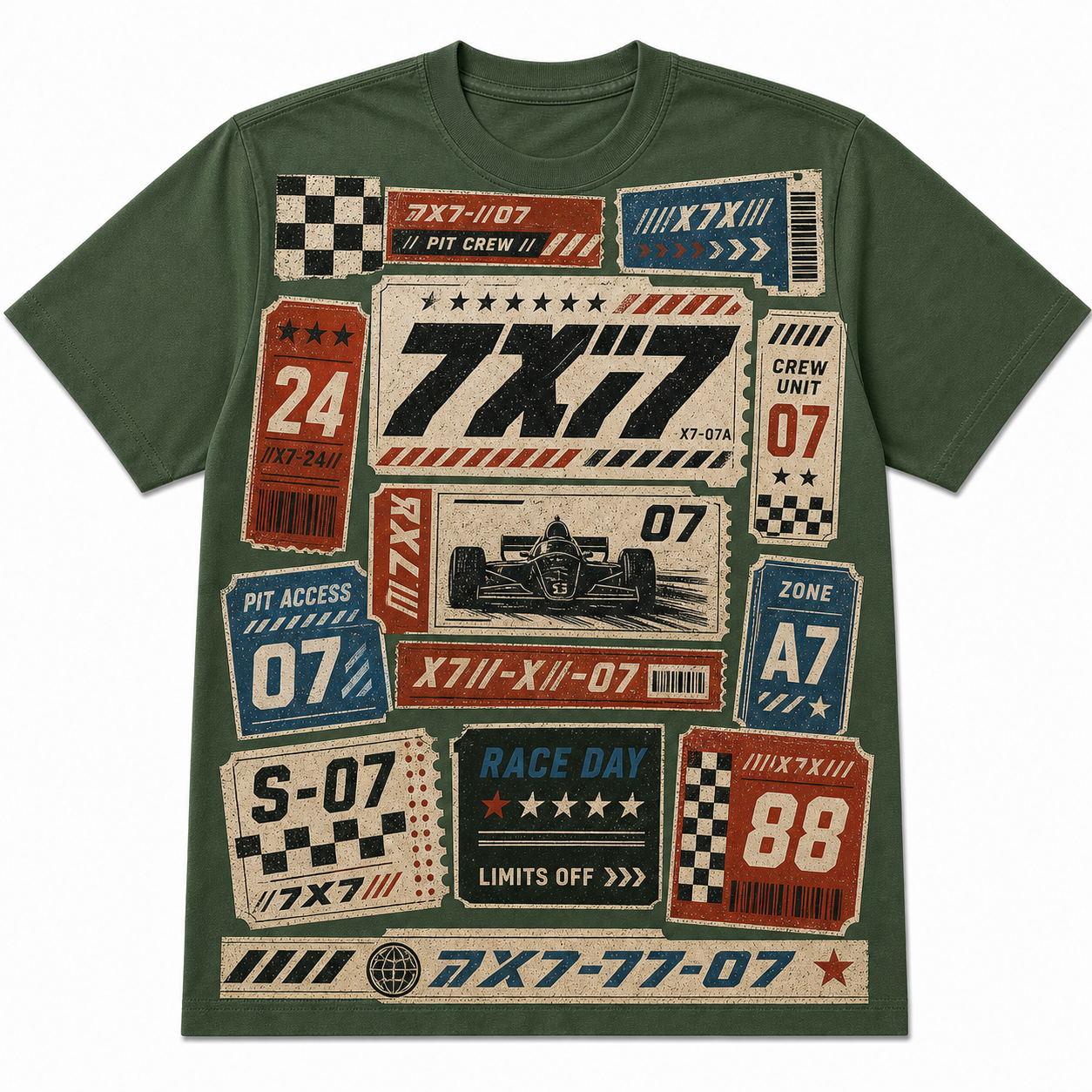 Olive Circuit Poster Cotton T-Shirt