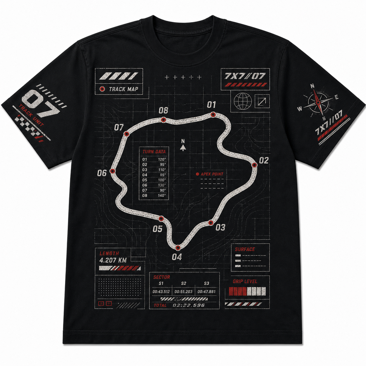 Track Map Cotton T-Shirt