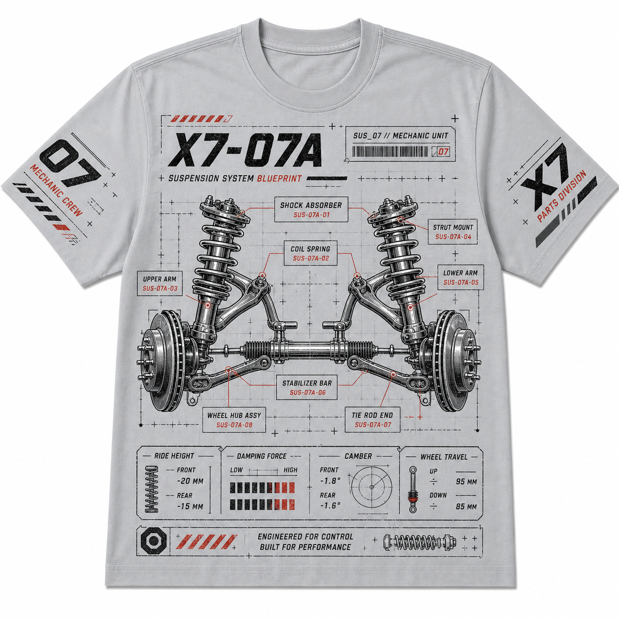 Suspension Diagram Cotton T-Shirt