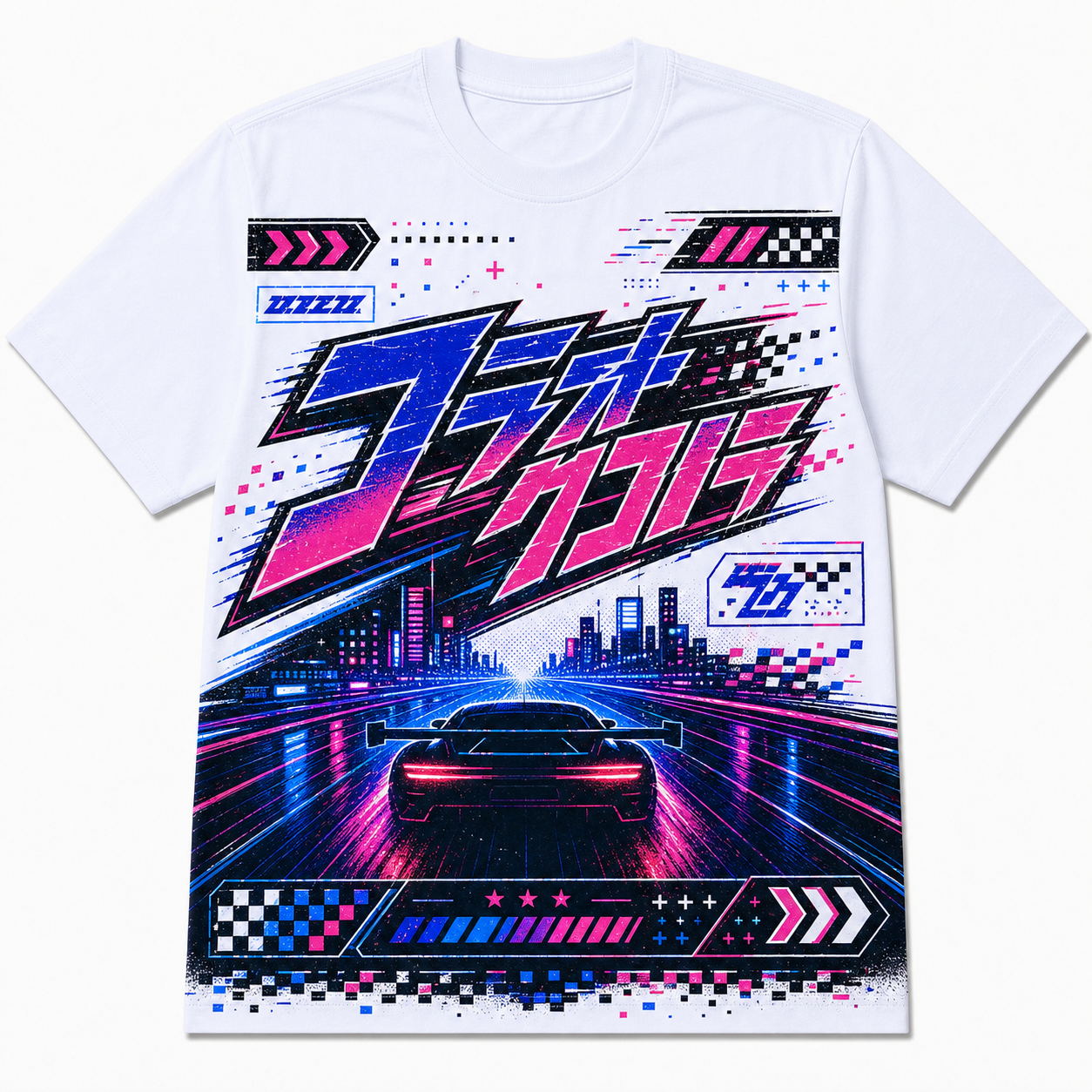 Cyber Drift Cotton T-Shirt