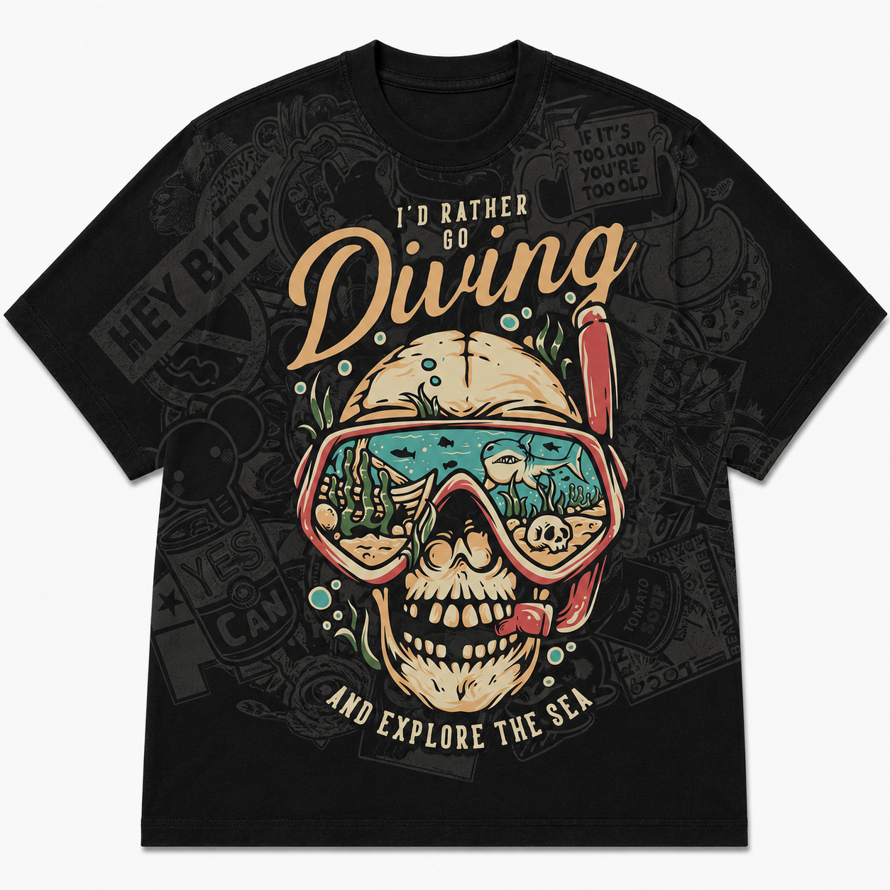 Living The Life Skeleton Cotton T-Shirt