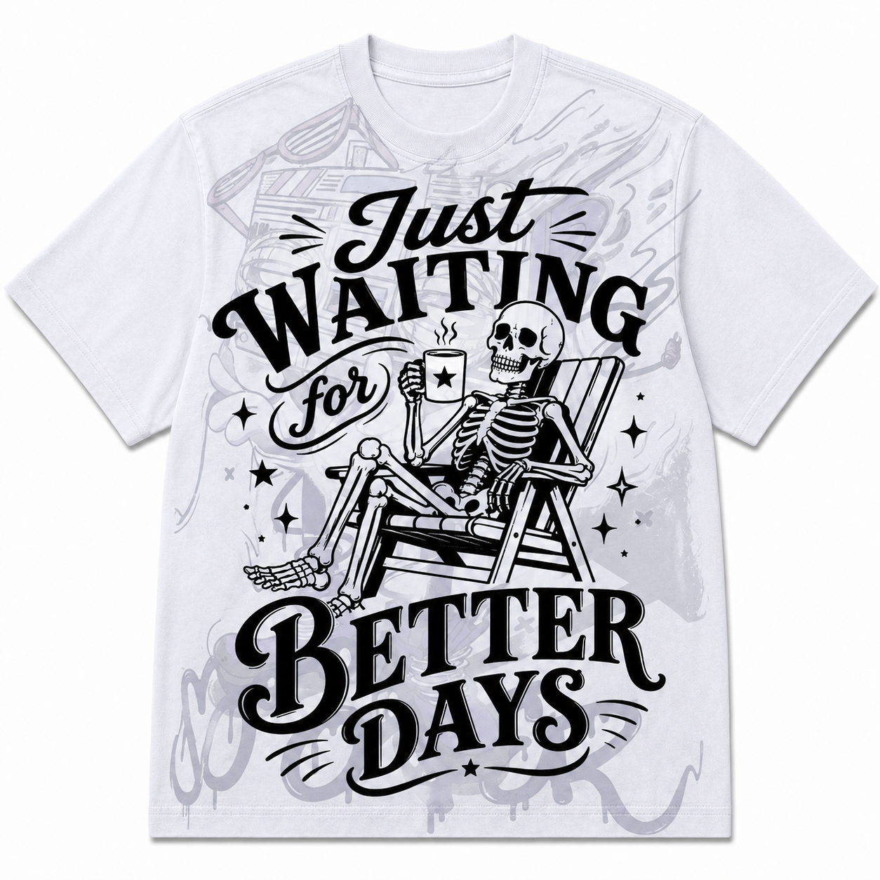 Better Days Skeleton Cotton T-Shirt