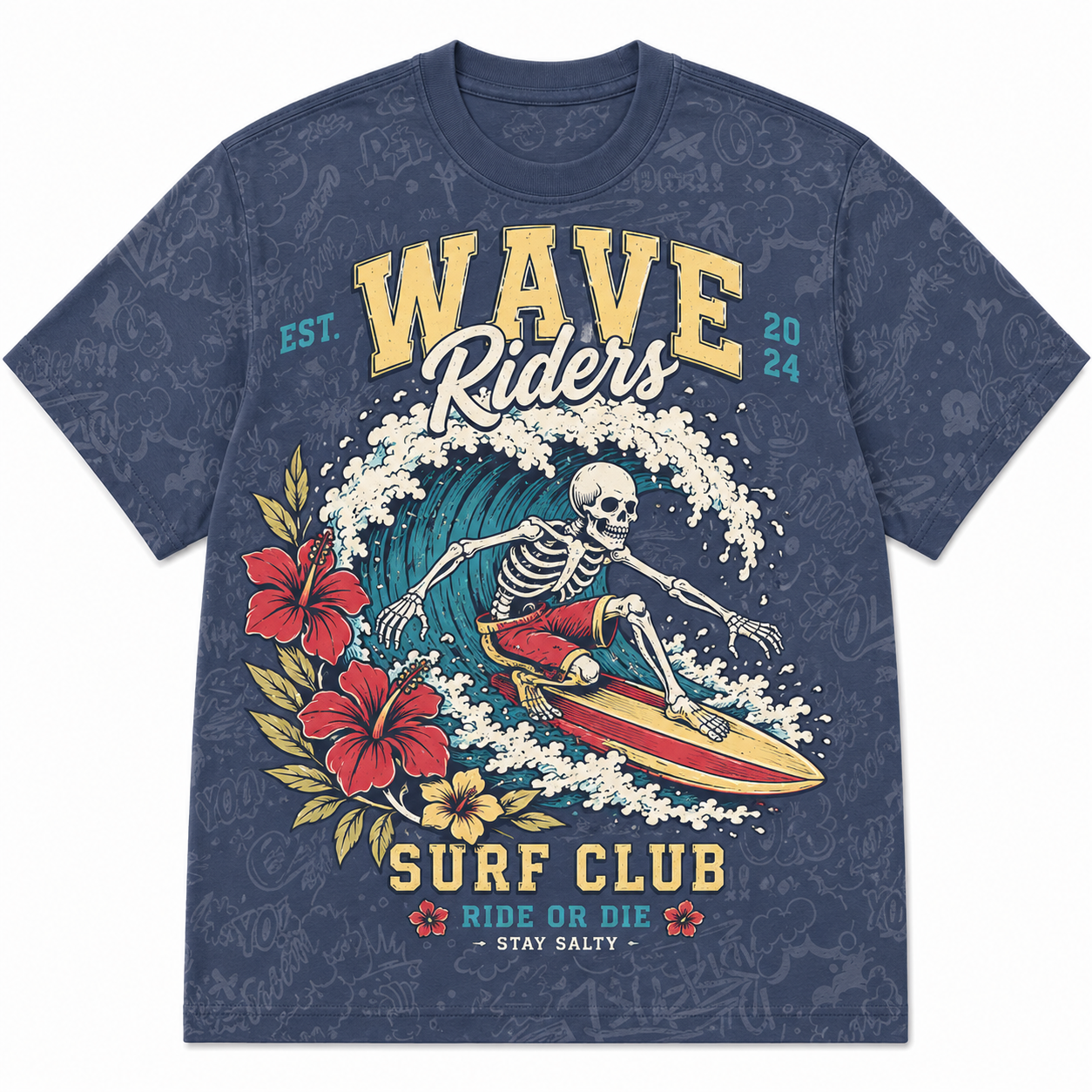 Wave Riders Surf Club Cotton T-Shirt