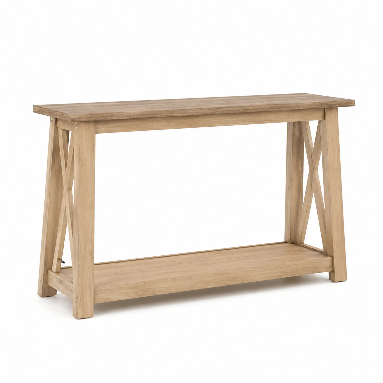 Konsole Tisch rechteckig Eichenholz Natur 120x35x75cm-veltrionax