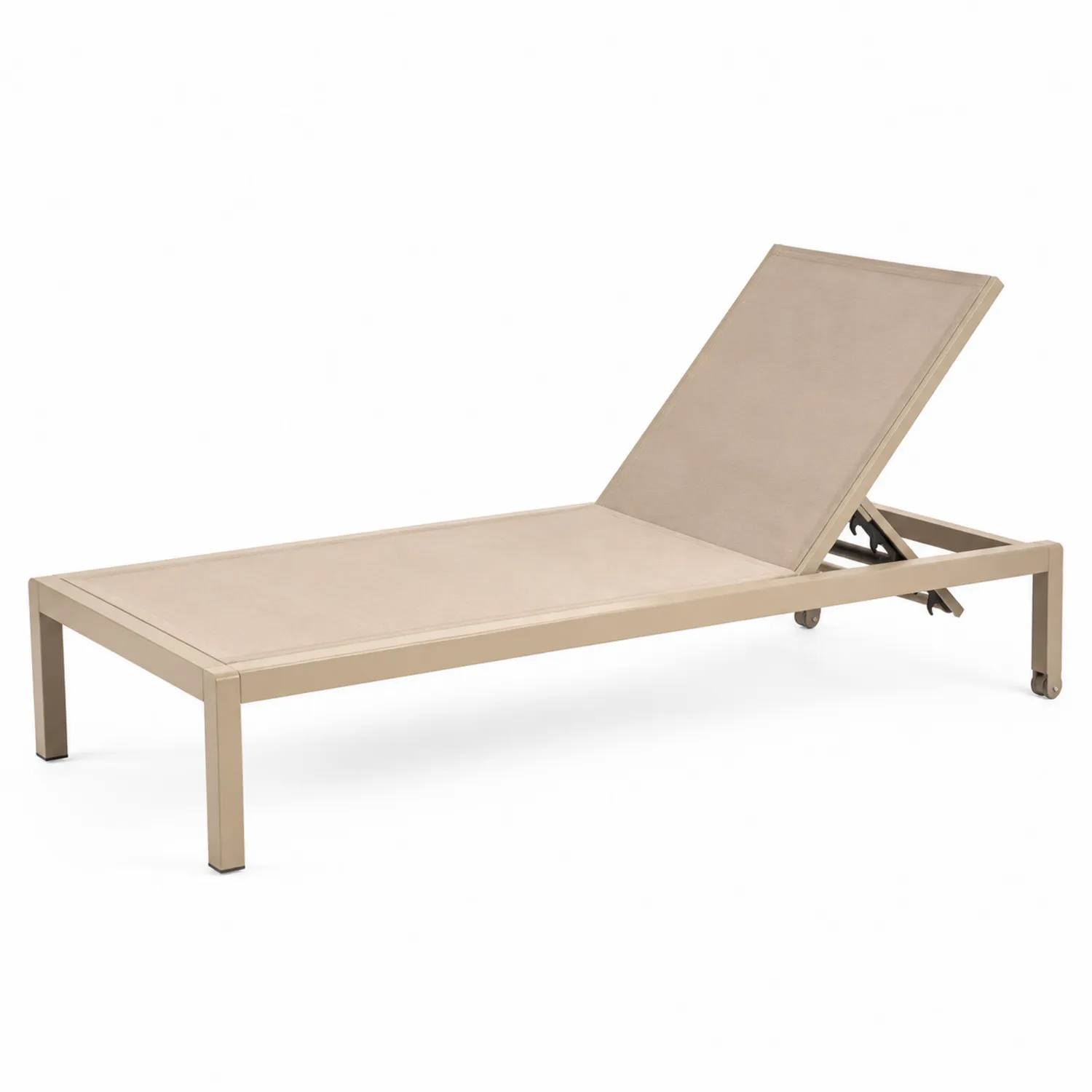Outdoor-Liegestuhl Aluminium Textilene Beige 200 x 65 x 35 cm-veltrionax