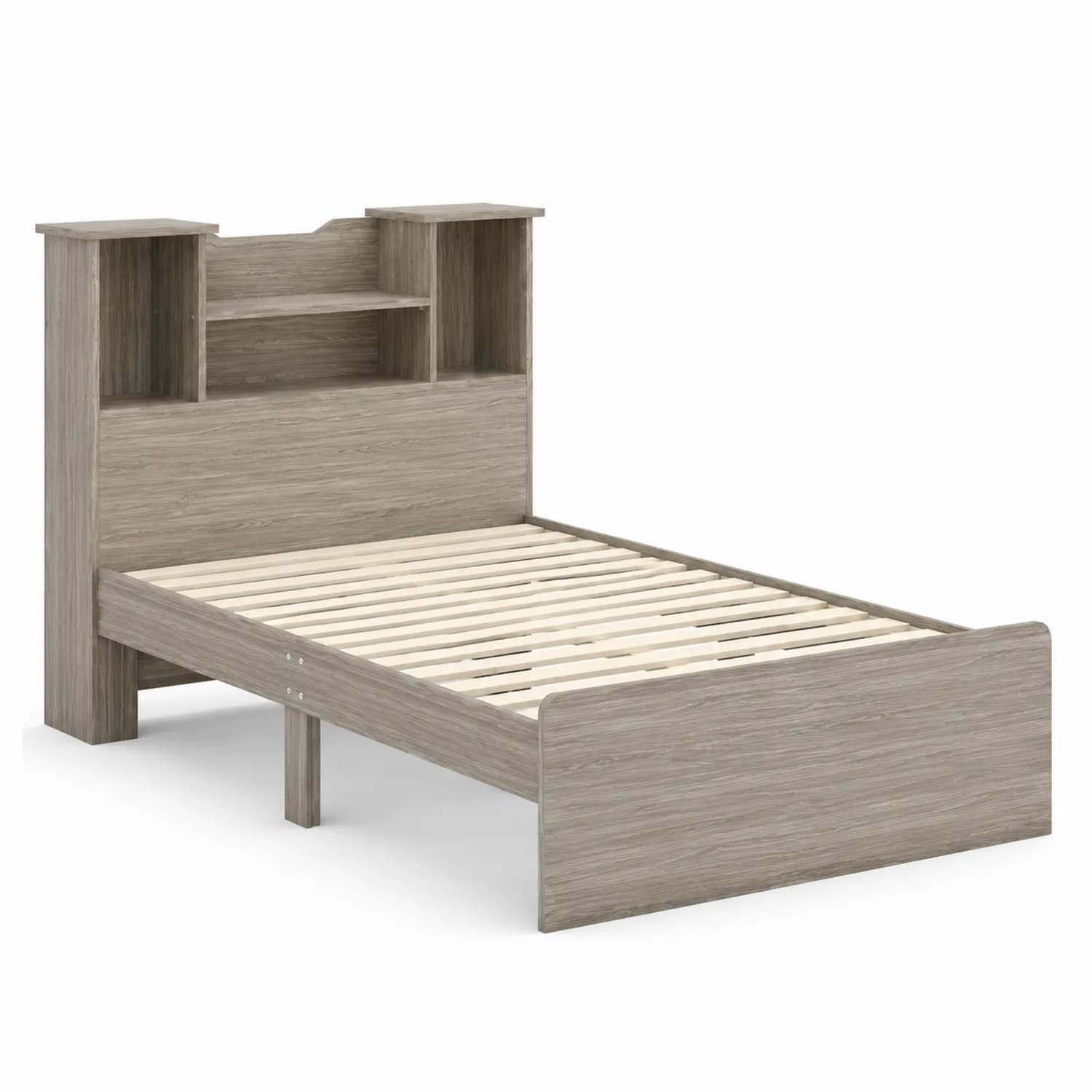 Einzelbett Holz Grau 200x100 cm-veltrionax