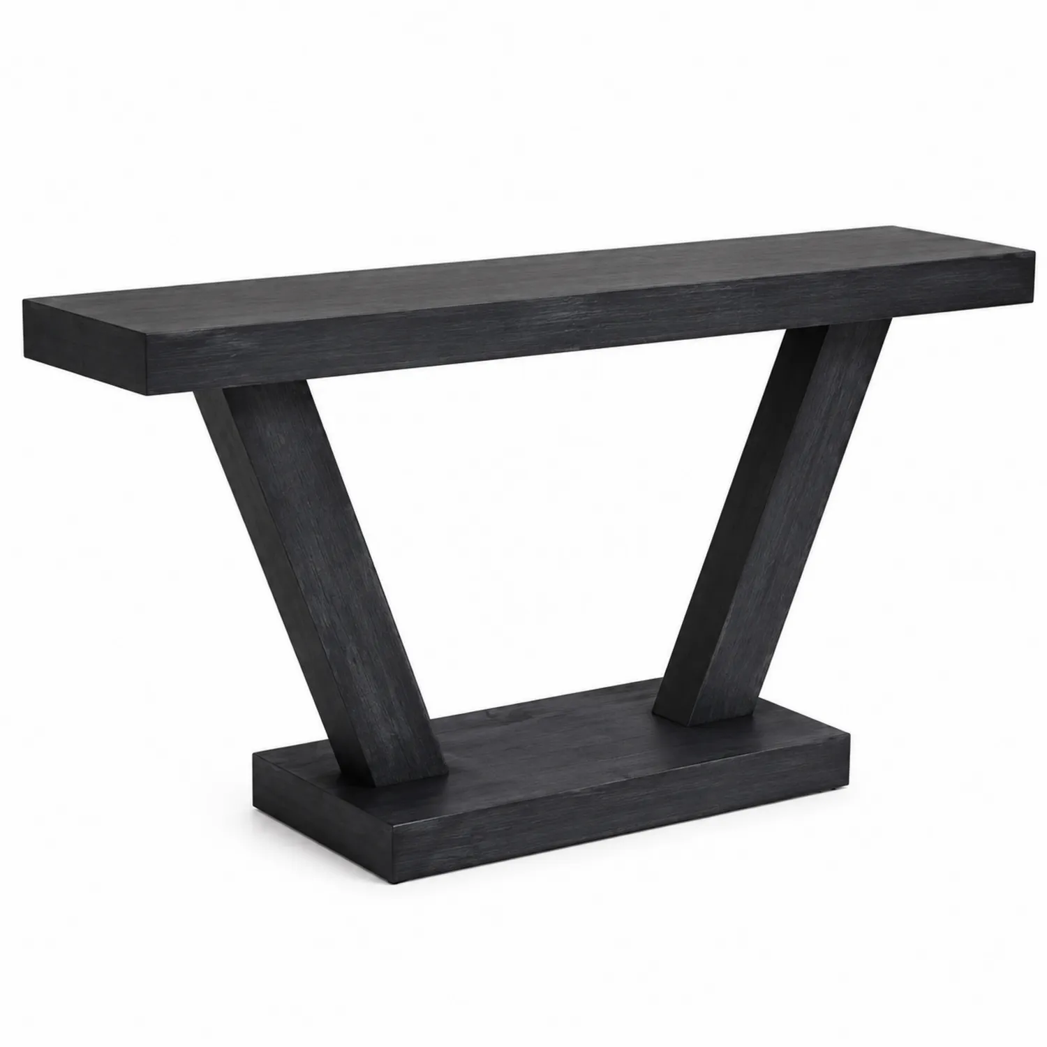 Konsolentisch aus Holzfurnier Schwarz 120x40x80cm-veltrionax