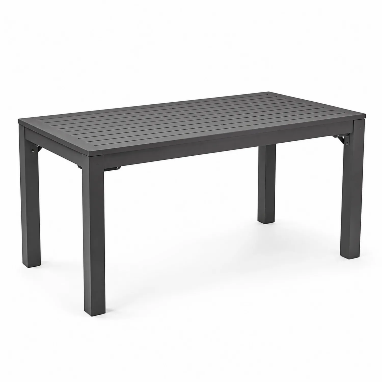 Garten-Esstisch Aluminium Anthrazit 150x90x75 cm-veltrionax