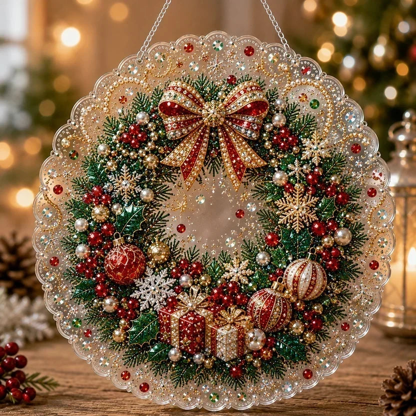 🎅Christmas Pre Sale ￡14.99!!🎄Christmas Pearl Diamond Art Hanging Ornament Kit | Resistant Non-Fading Pearl Beads DIY Handmade Holiday Hanging Decor 🎅💎