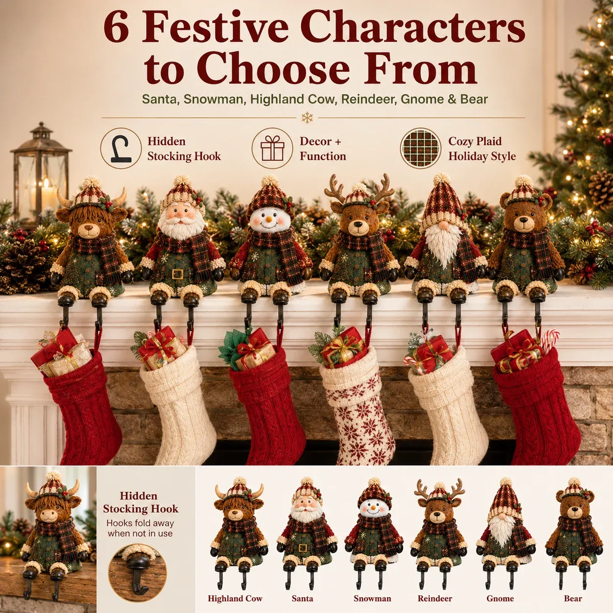🎄Early Christmas Promotion 49% OFF🧦Christmas Character Stocking Holder Collection