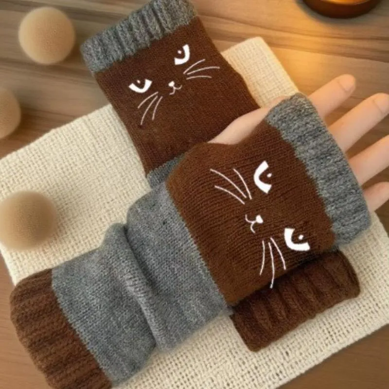 🐱Last Day Sale 49% OFF🐱 Knitted Fingerless Gloves🧶