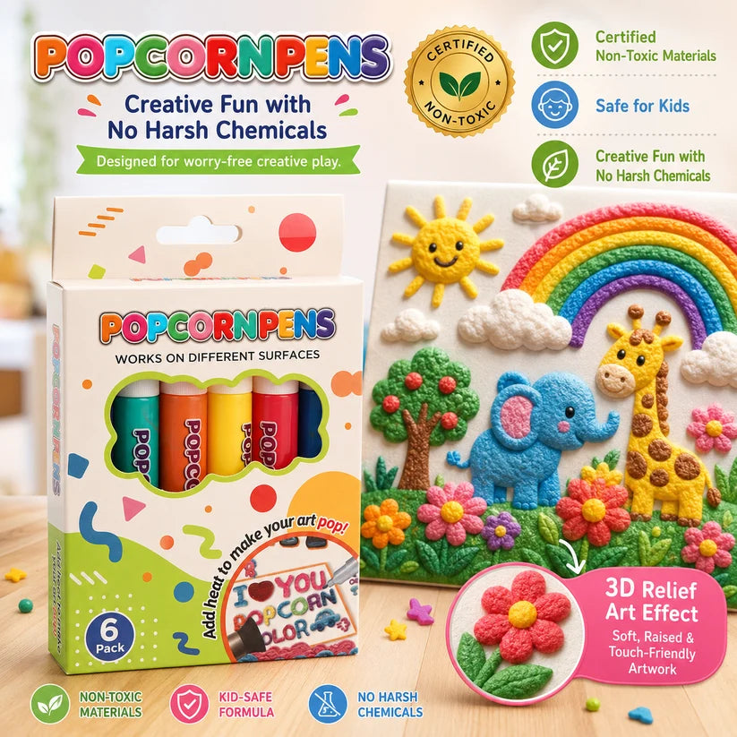 💥Surprise Price: Only £8.99!!🎁🔮Magic Pen – Draw 3D with one stroke!🎄 DIY Bubble Popcorn Drawing Pens& Buy 3 Pay 2 🔥