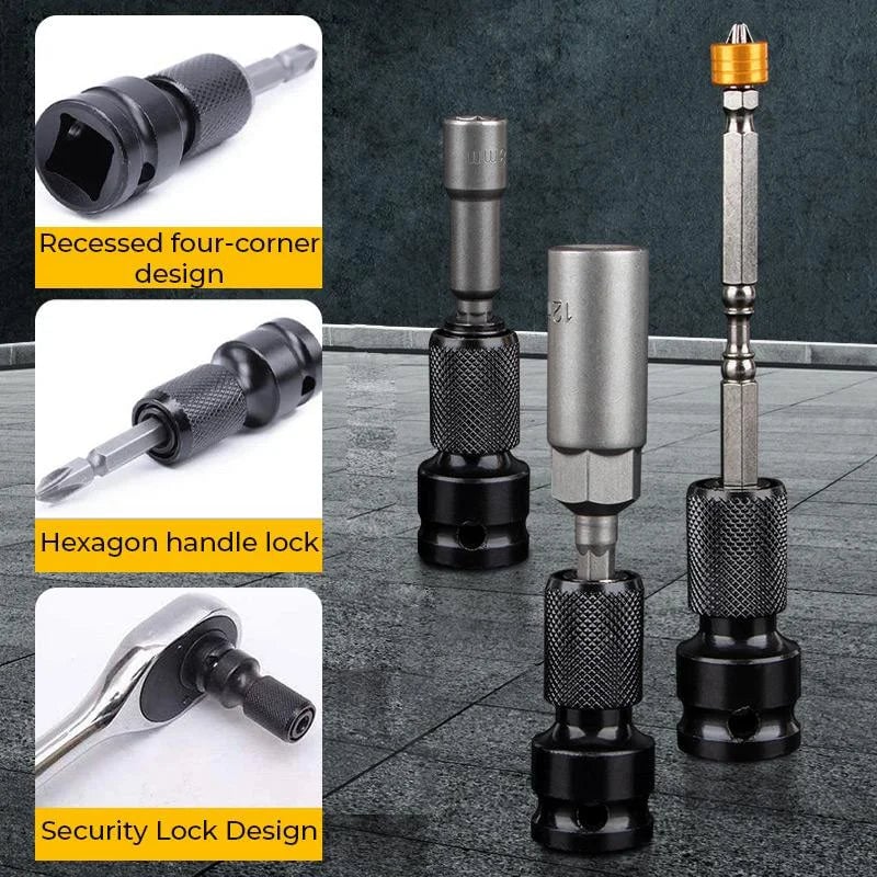 🔧 BUY 1 GET 1 FREE 💥 1/4" Hex Shank Socket Converter – 1/2" to 1/4", Quick Release ⚙️