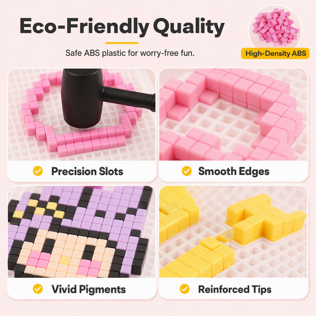 ⏳LAST DAY SALE ONLY￡39.99!🔥✨No-Iron DIY Pixel Beads Craft Kit