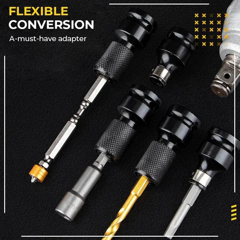 🔧 BUY 1 GET 1 FREE 💥 1/4" Hex Shank Socket Converter – 1/2" to 1/4", Quick Release ⚙️
