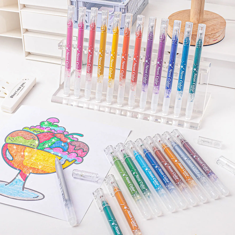 Glitter Gel Pens Metallic Drawing Set