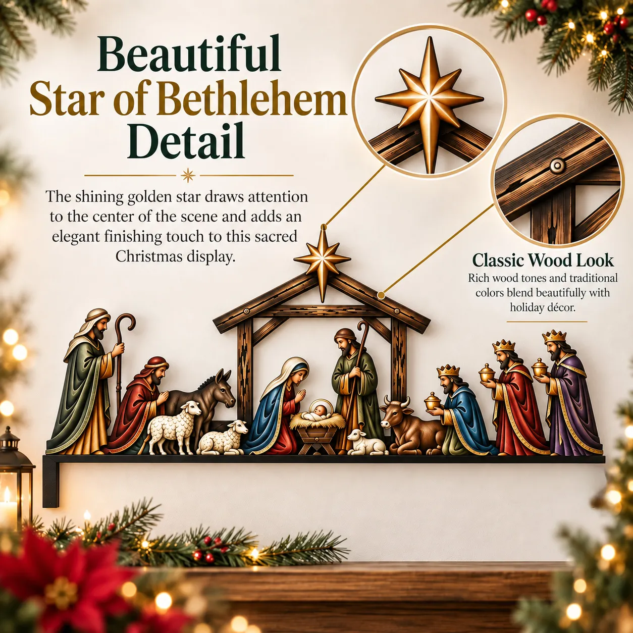 ✝Early Christmas Promotion 49% OFF-Nativity Scene Door Topper | Bring The Story Of Christmas Home