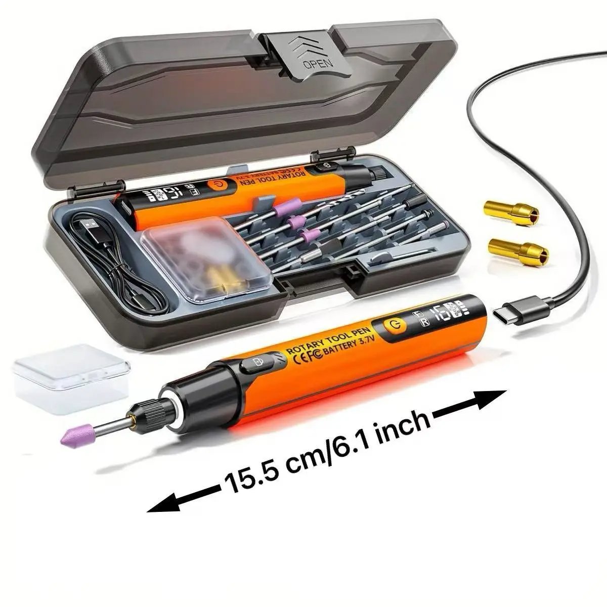 🔥39-Piece Mini Cordless Rotary Tool Kit