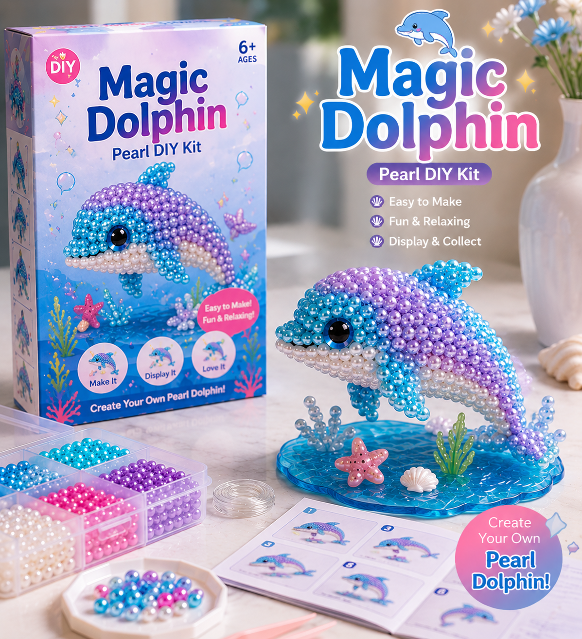 🔥Last Day Sale 49% Off🐚 12 Magical Ocean Friends DIY Kit – Create Your Own Adorable Sea Creatures!