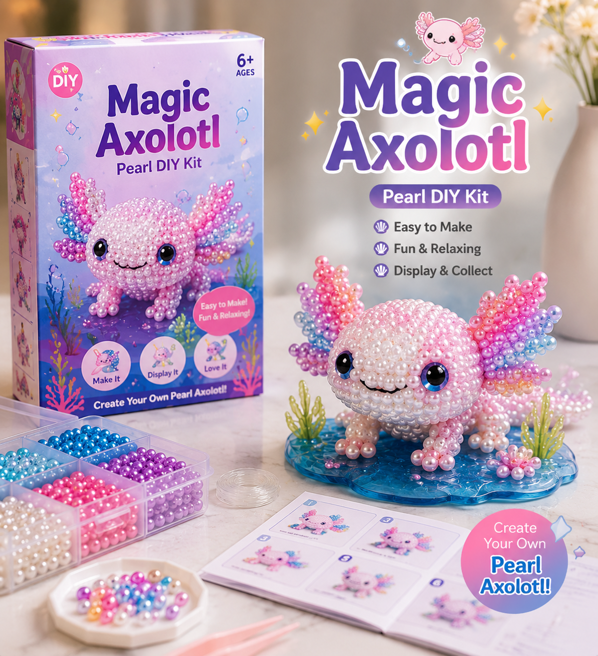🔥Last Day Sale 49% Off🐚 12 Magical Ocean Friends DIY Kit – Create Your Own Adorable Sea Creatures!