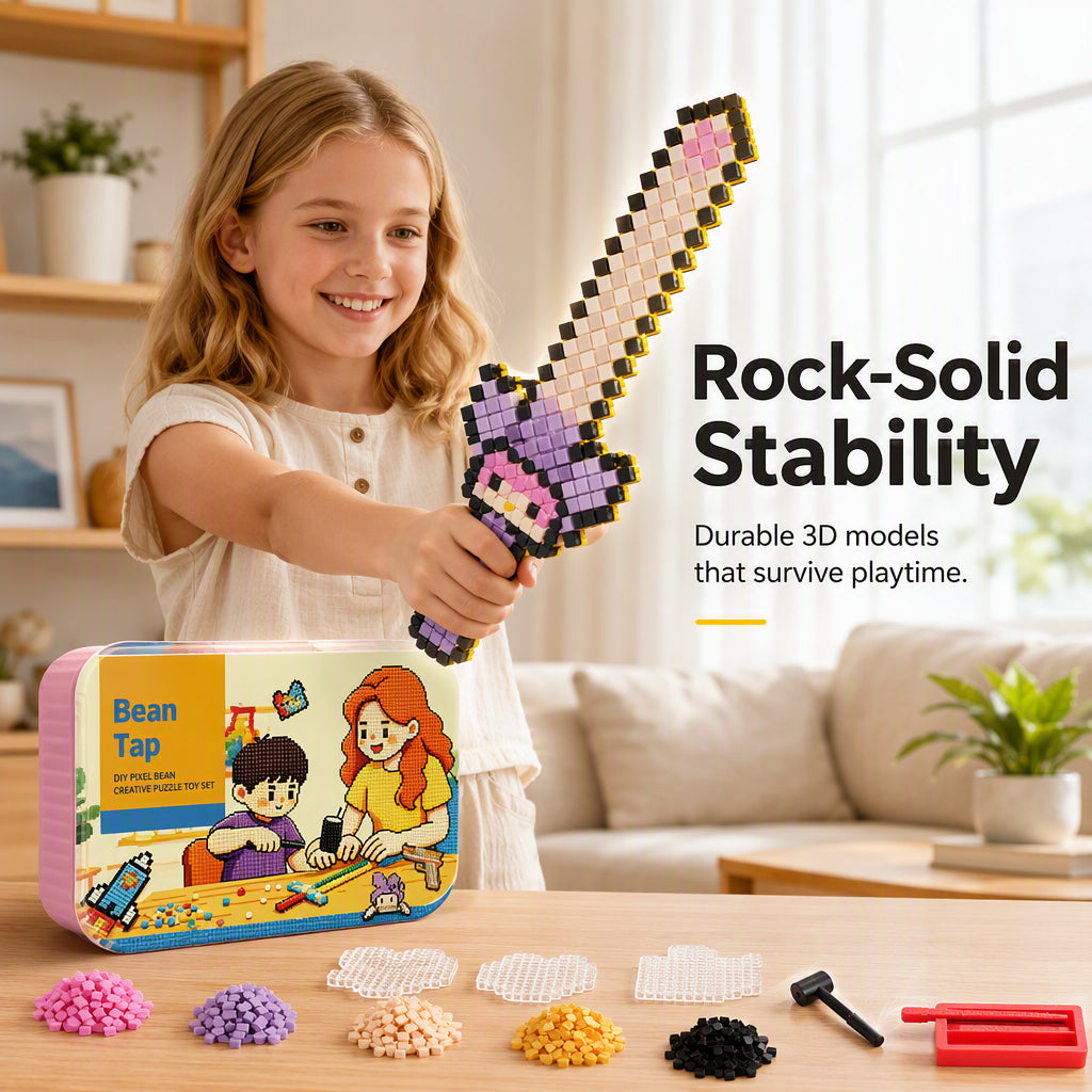 ⏳LAST DAY SALE ONLY￡39.99!🔥✨No-Iron DIY Pixel Beads Craft Kit