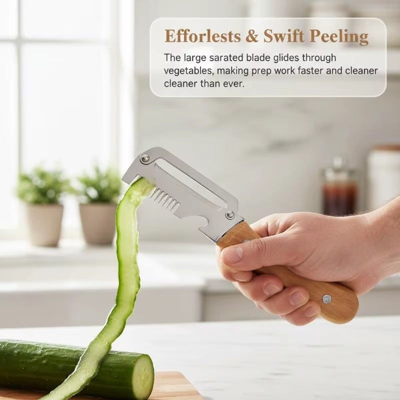 The Safe-Grip Stainless Steel Peeler: Peel Faster, Waste Less