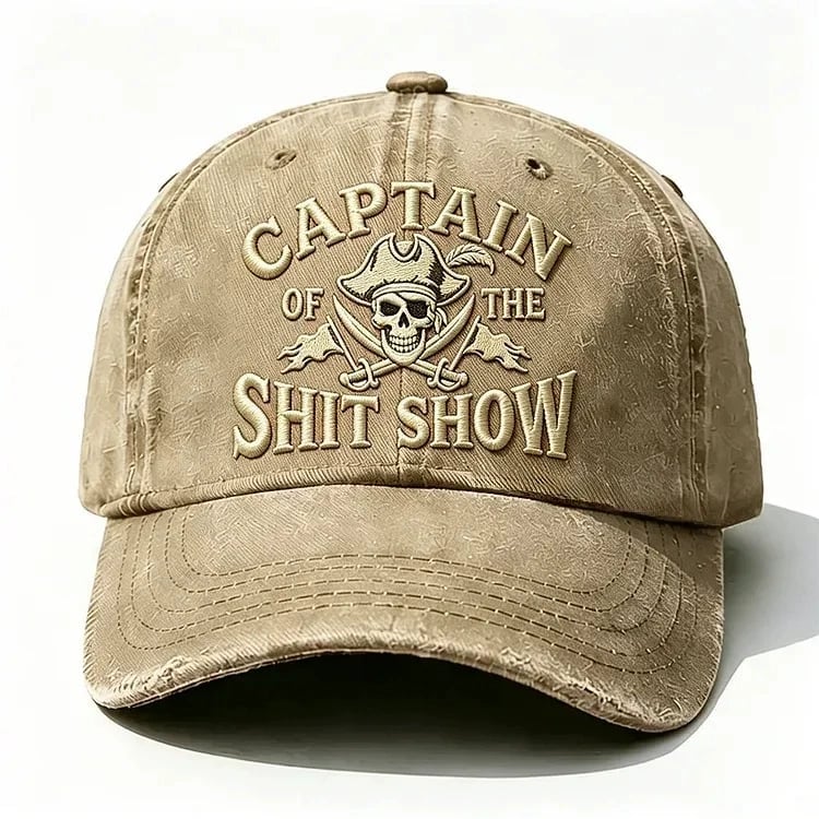 Captain Of The Shit Show Embroidery Adjustable Cap