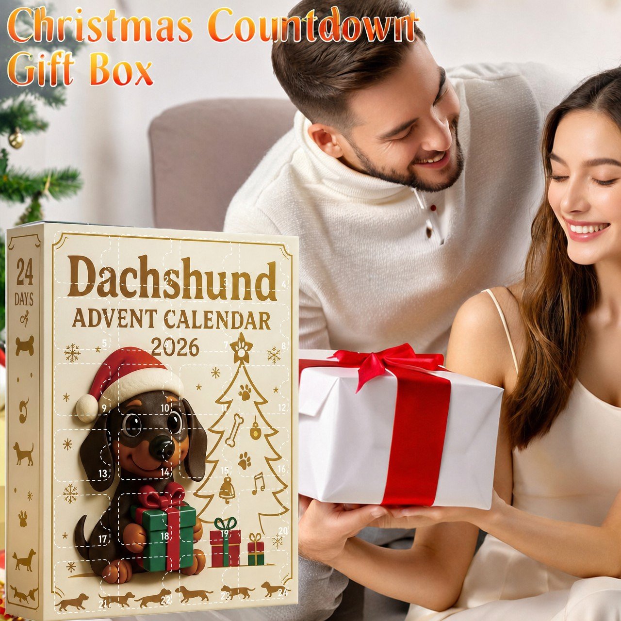 🎄Early Christmas Promotion 49% OFF🎄2026 Christmas Fun Dachshund Countdown Calendar Blind Box