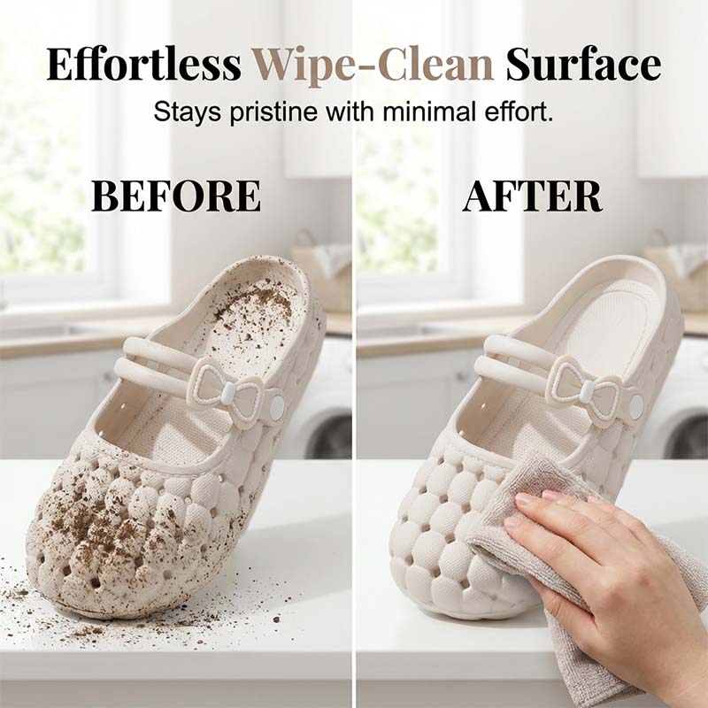👡49% OFF NOW ! 💐Breathable Bow Mules, Stylish Soft Slip-On Hollow Out Summer Mule Shoes ✨