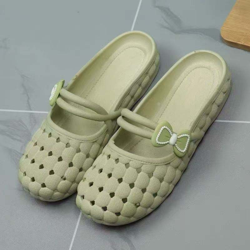 👡49% OFF NOW ! 💐Breathable Bow Mules, Stylish Soft Slip-On Hollow Out Summer Mule Shoes ✨