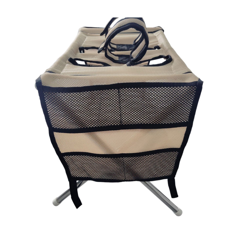 🐾49% OFF NOW ! ✂️2-in-1 Foldable Pet Grooming Bed – Breathable Mesh Cat & Dog Bathing Station with Storage Pockets, Home Pet Grooming Table