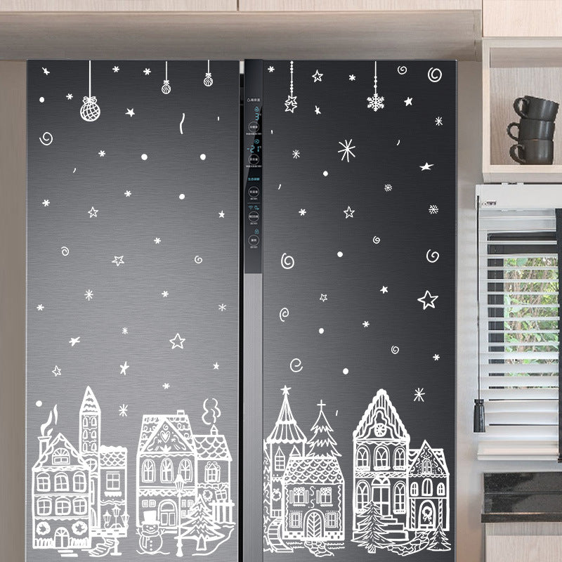 ⏳LAST DAY SALE 49% OFF!🎁🎄 Christmas Village Window Sticker Set