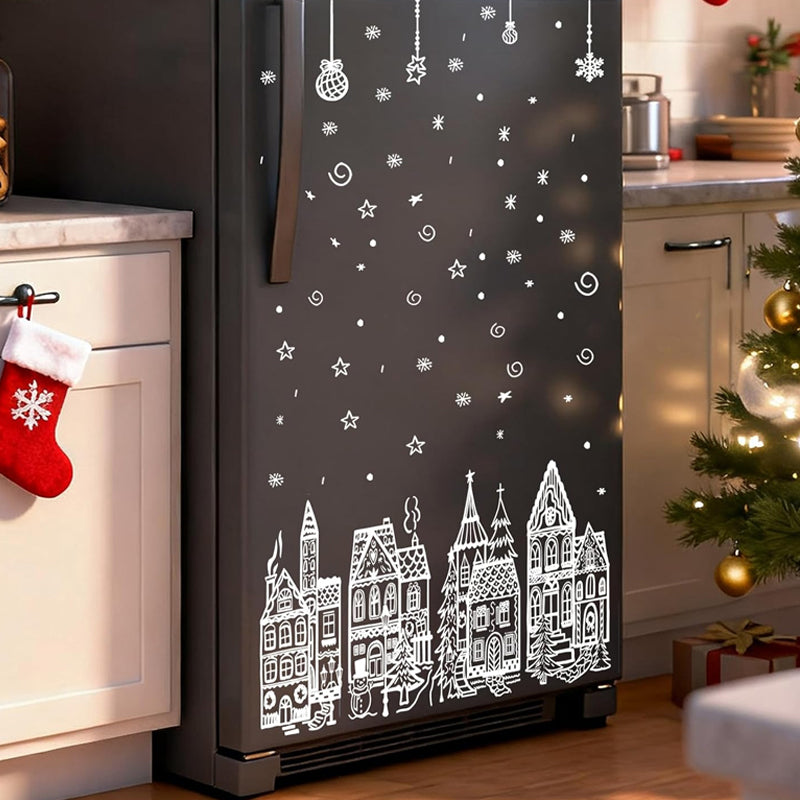 ⏳LAST DAY SALE 49% OFF!🎁🎄 Christmas Village Window Sticker Set