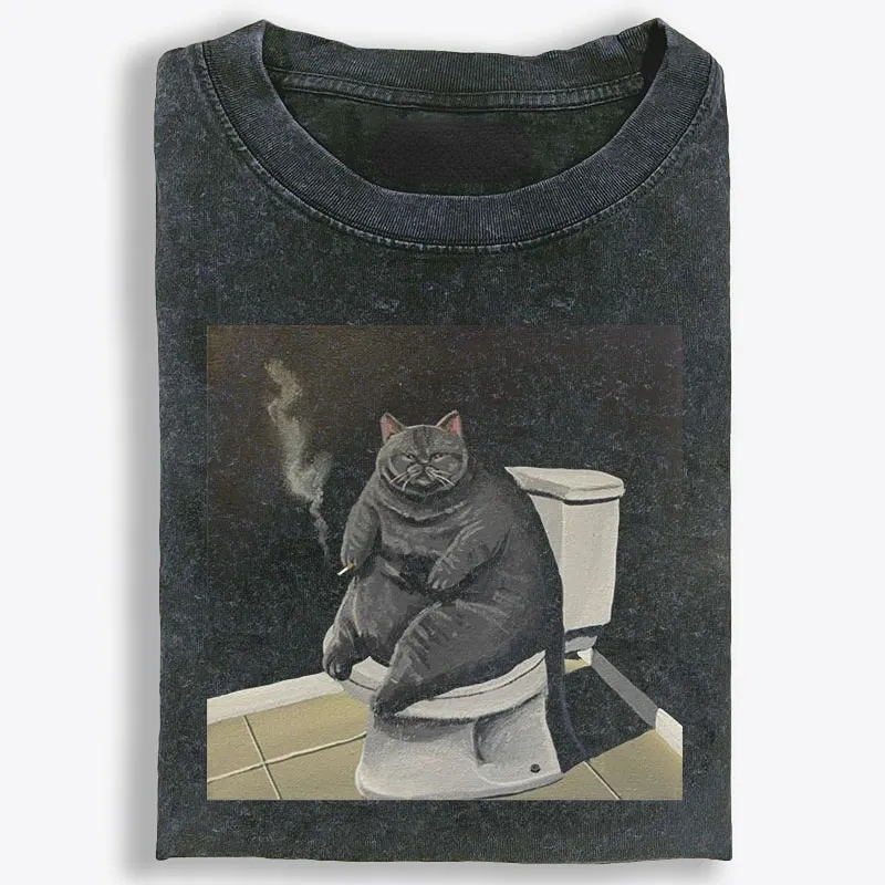 Smokin’ Solitude Retro Washed T-Shirt | 100% Cotton | Streetwear Essential