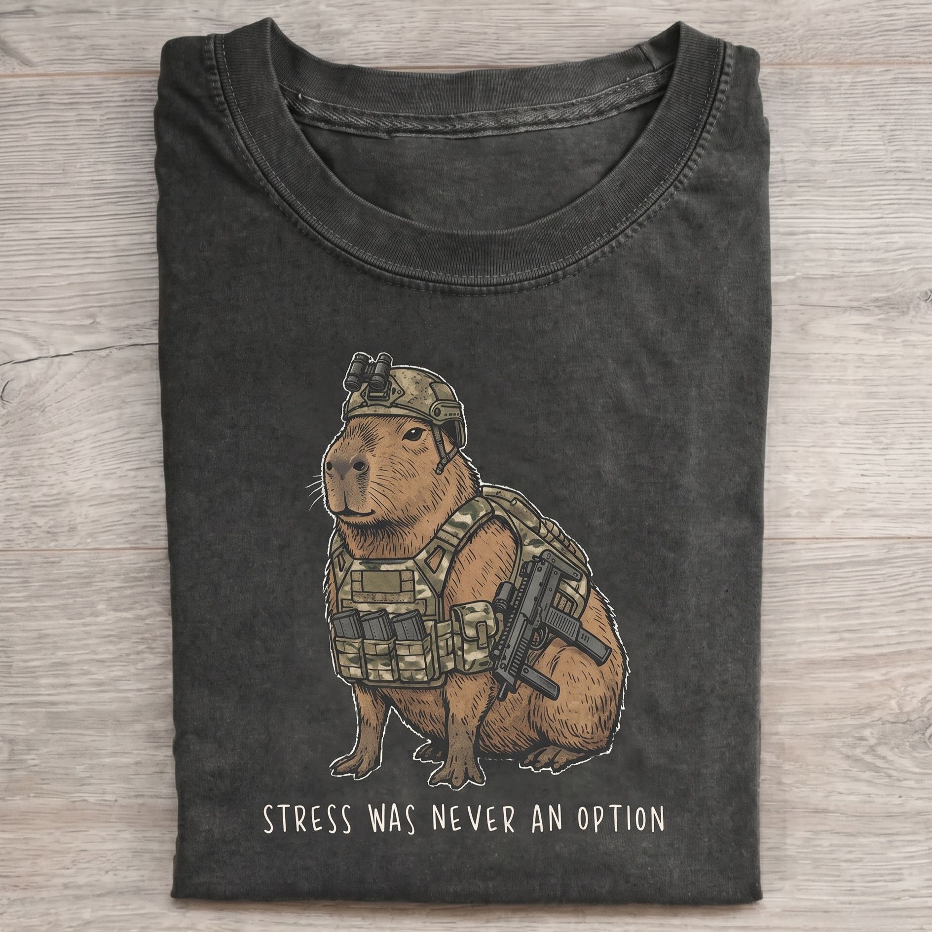 Stress Was Never An Option Vintage Comfort Colors Tee