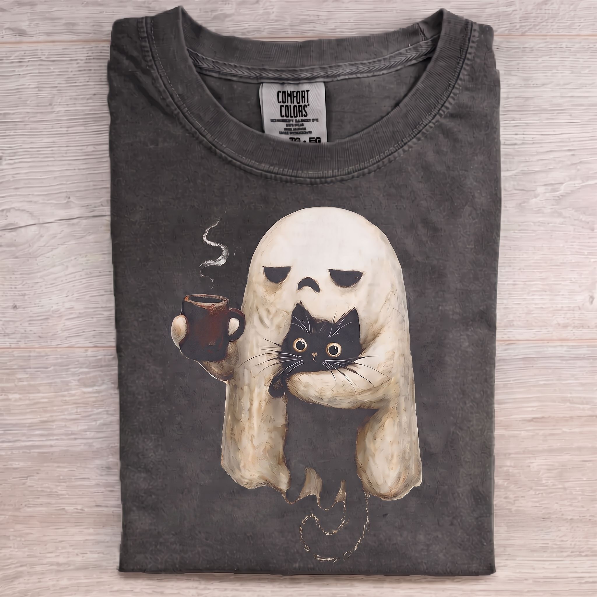 Spooky Black Cat Funny T-shirt