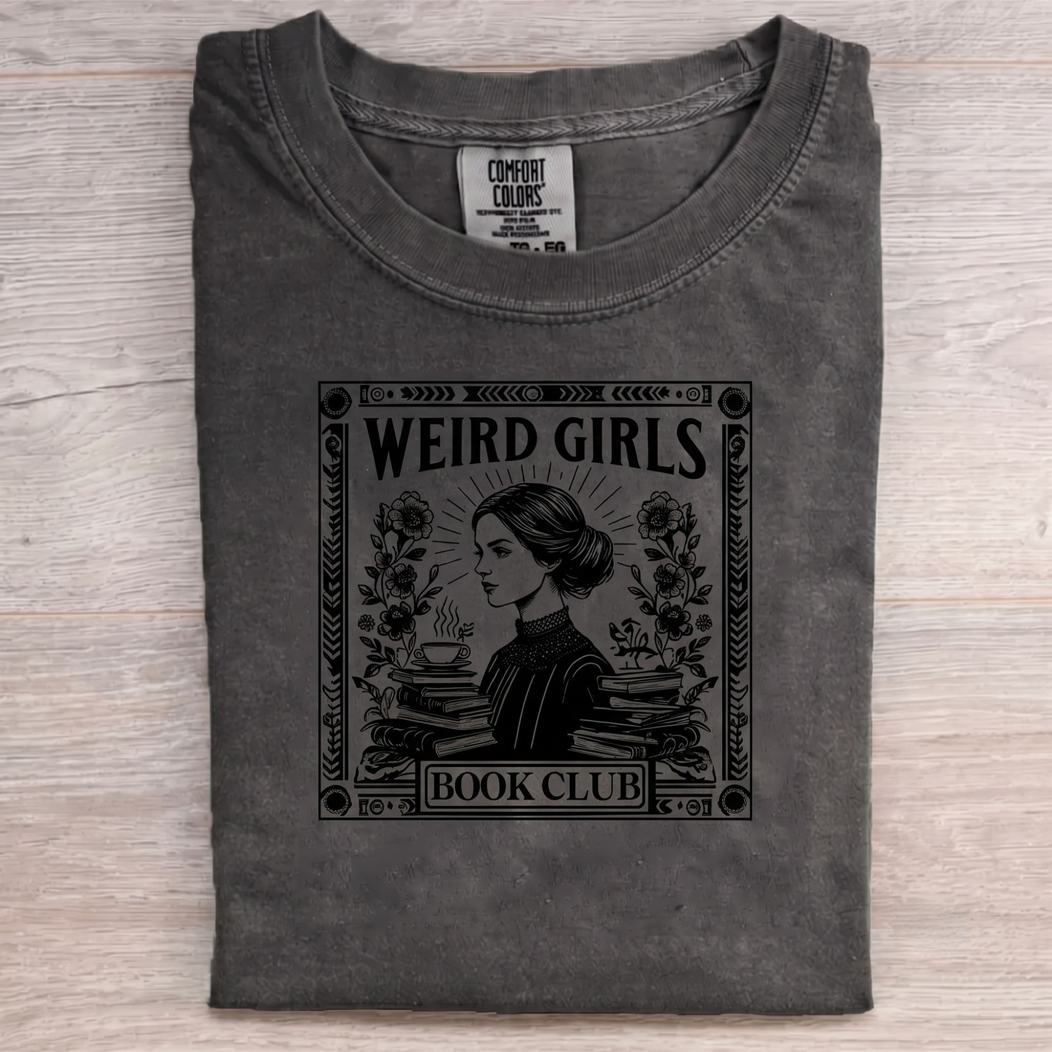 Weird Girls Book Club Unisex Washed Long Sleeve T-shirt