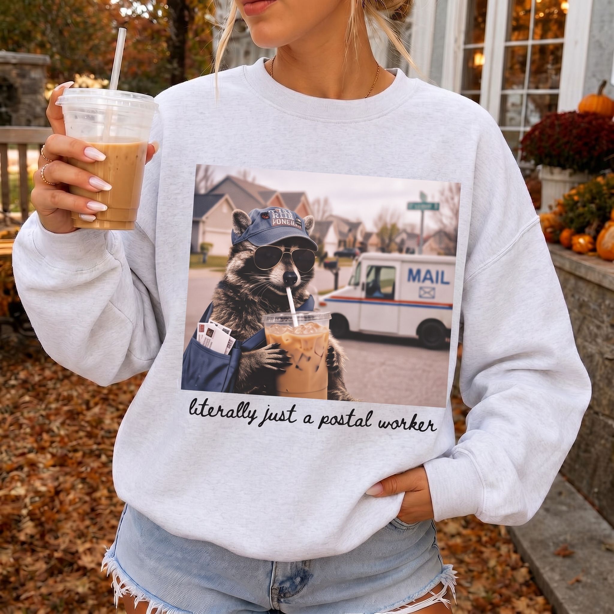 Mail Carrier Raccoon Sweatshirt
