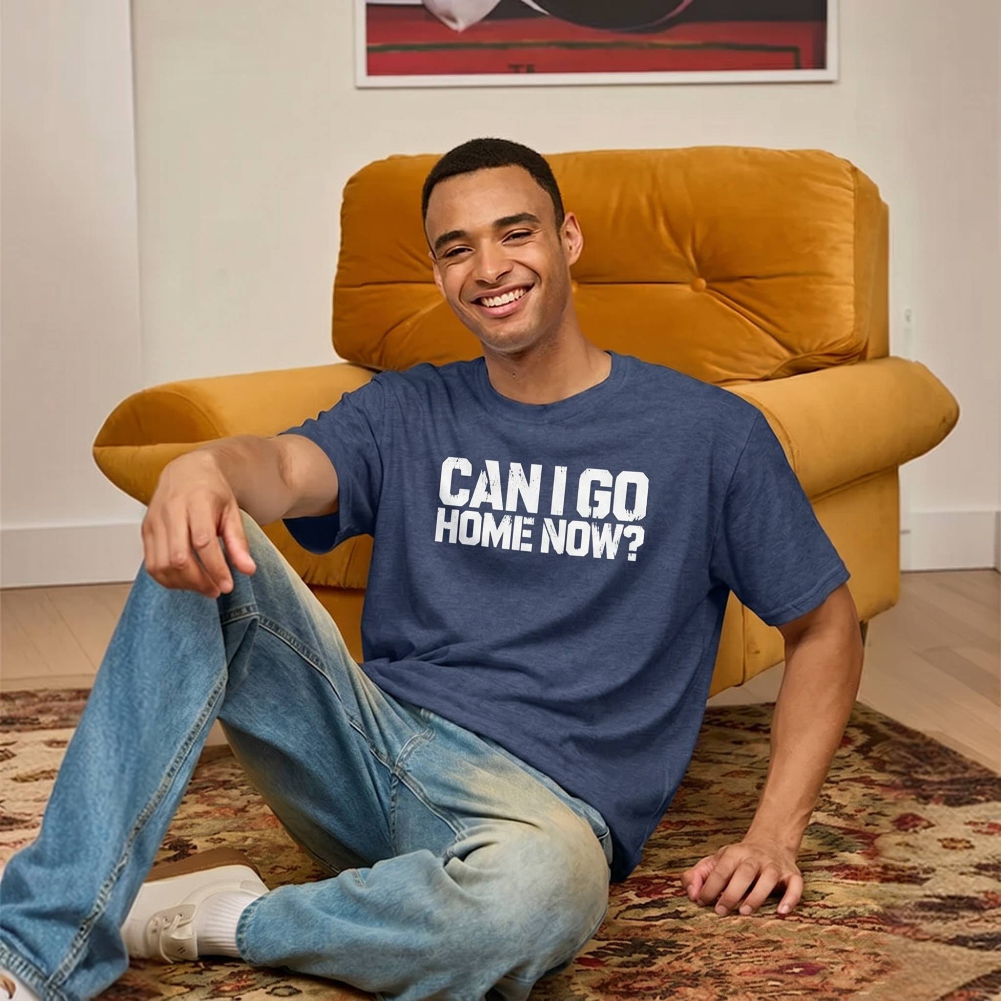 Can I Go Home Now Ultra Soft Heather Tee