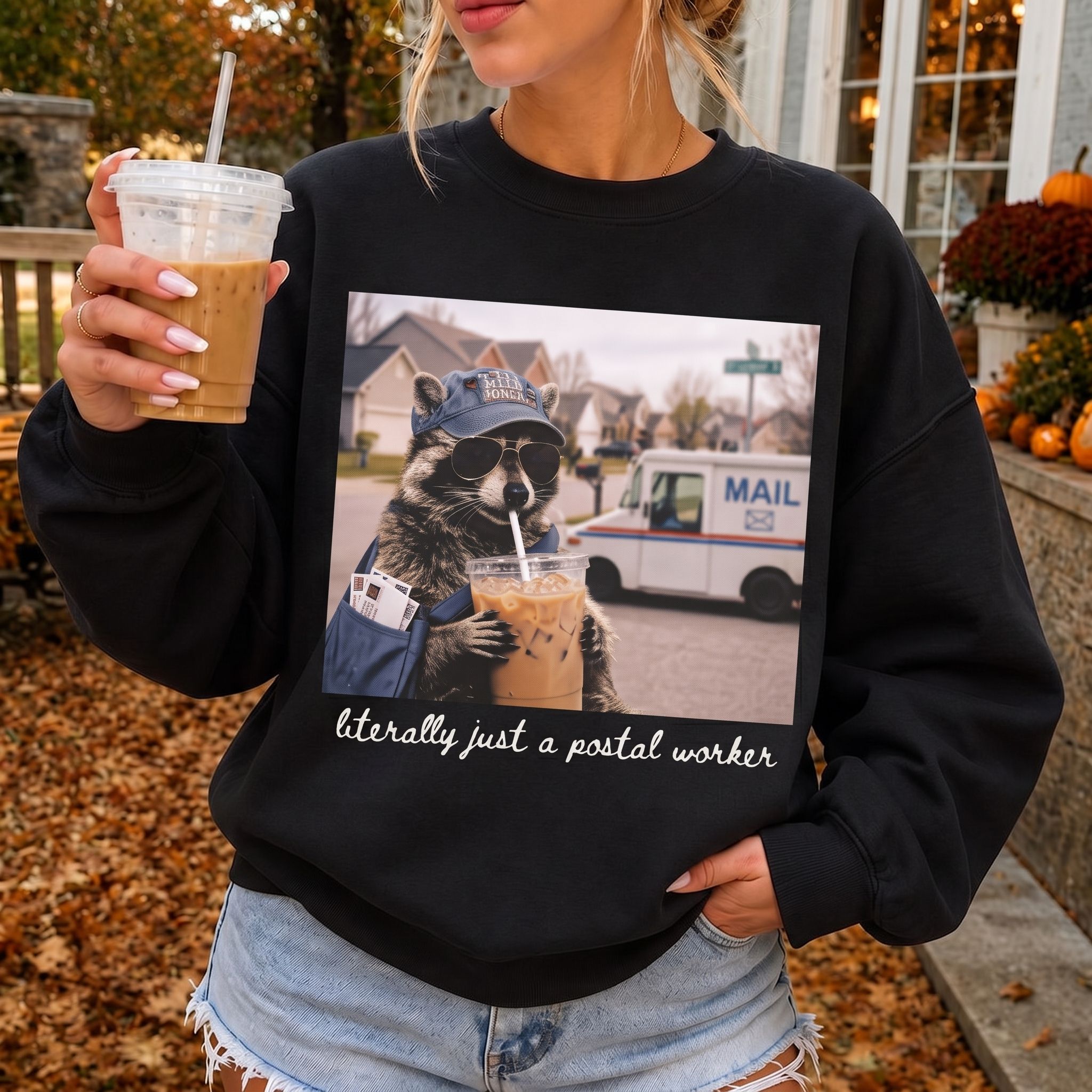 Mail Carrier Raccoon Sweatshirt