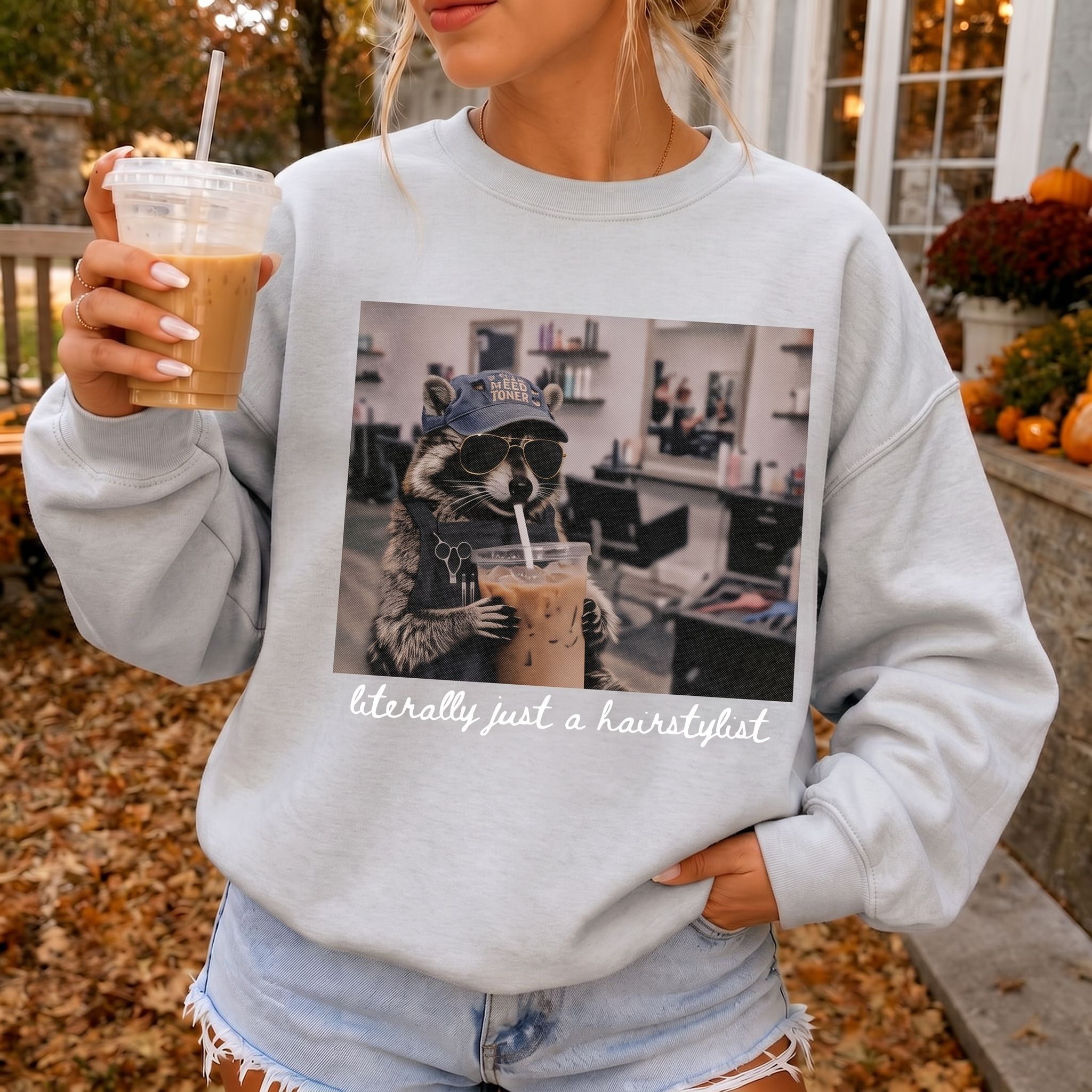Hairstylist Raccoon Sweatshirt