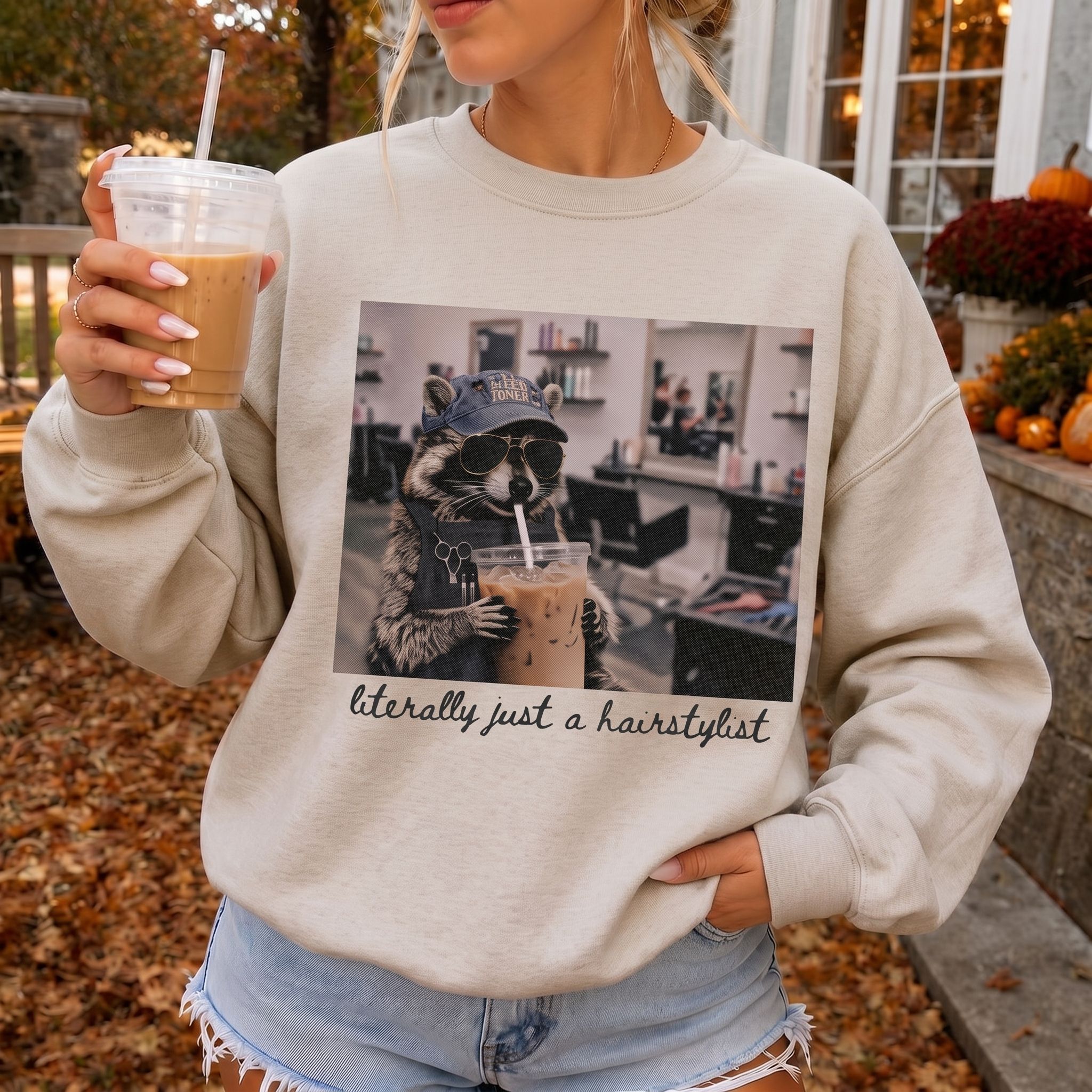 Hairstylist Raccoon Sweatshirt