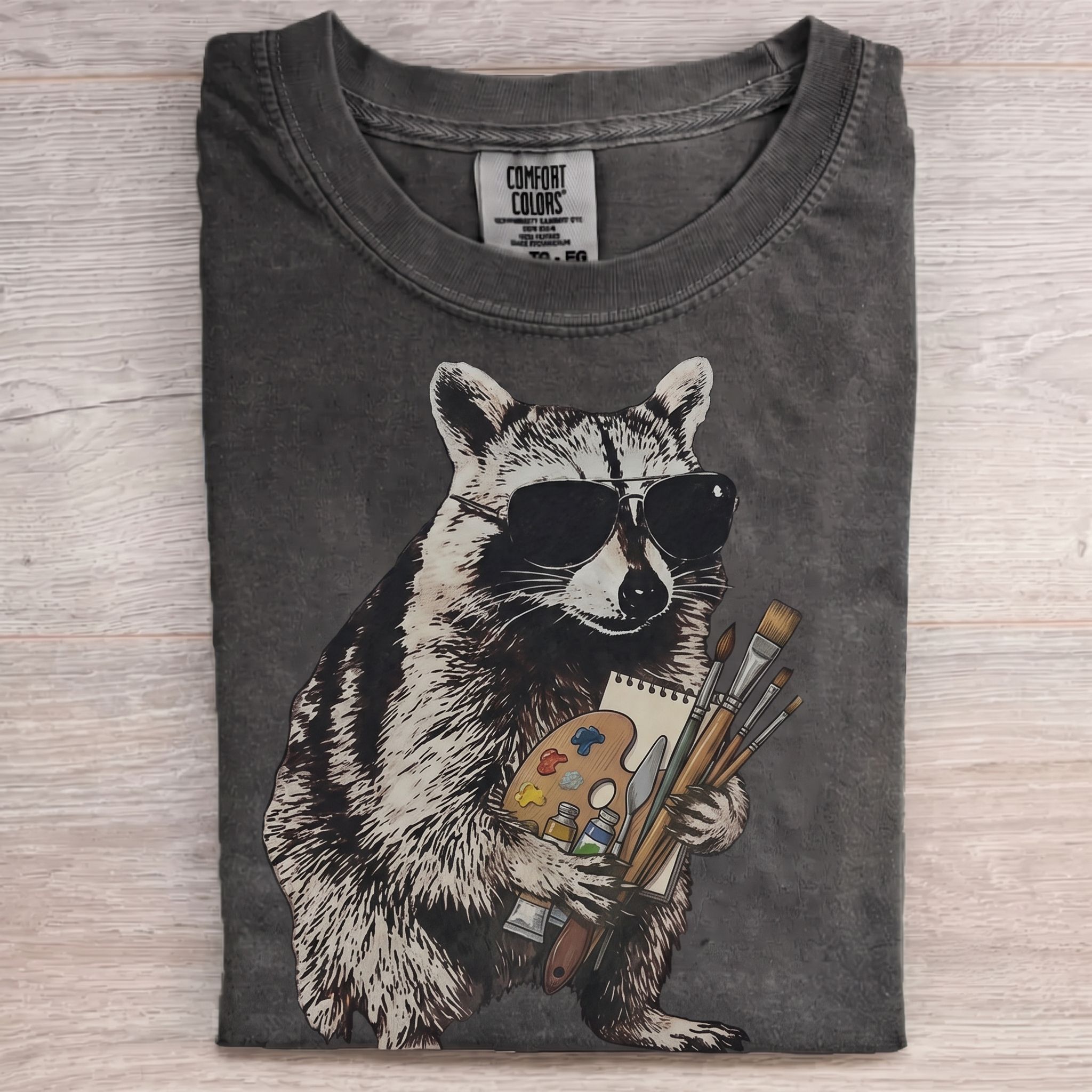 Raccoon Art Teacher T-shirt