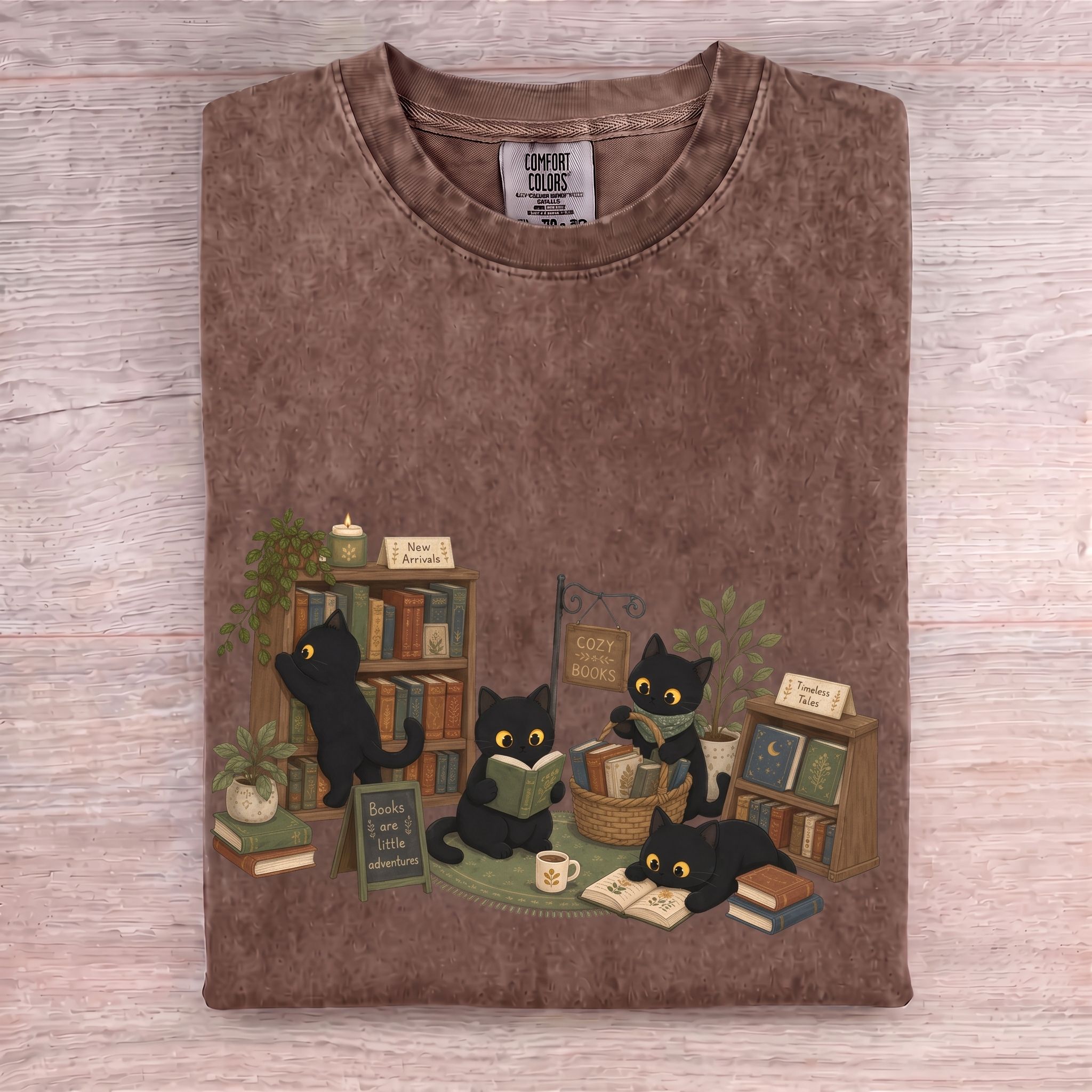 Bookstore Cats T-shirt
