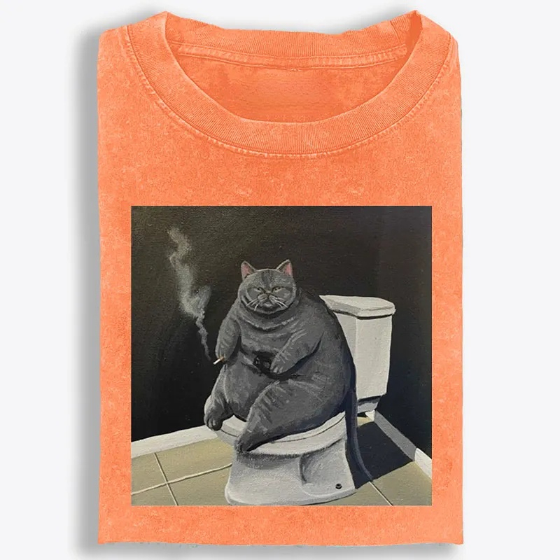 Smokin’ Solitude Retro Washed T-Shirt | 100% Cotton | Streetwear Essential