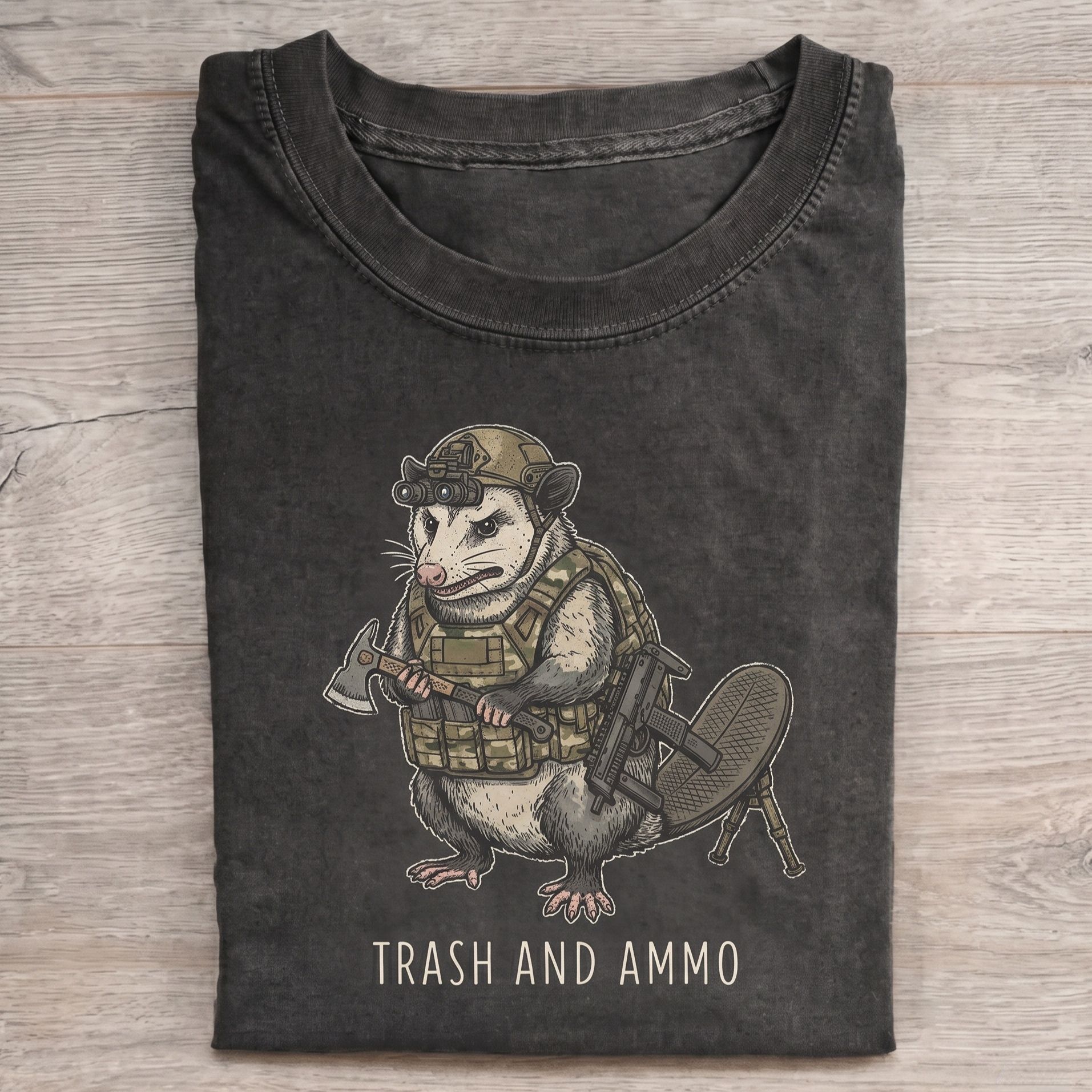 Trash and Ammo Vintage Comfort Colors Tee